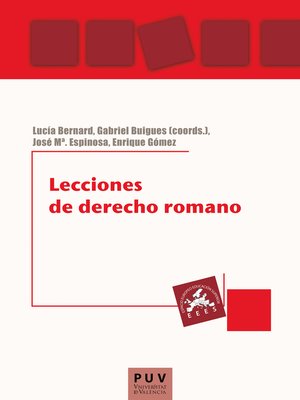 cover image of Lecciones de derecho romano